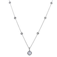 Collar Damiani Mujer Bocciolo Full Pavè in Oro blanco Diamante 81061993 - 81061993